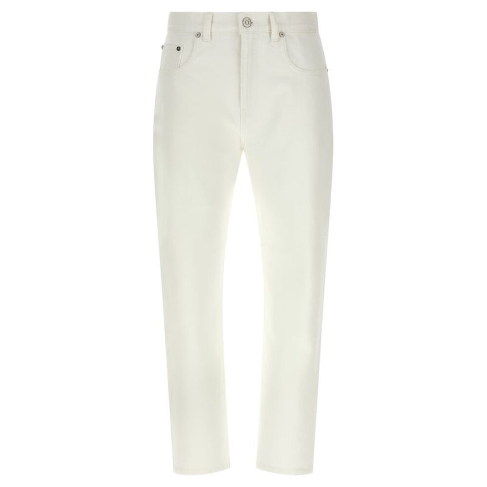 Victoria Beckham White Cotton High-Waisted Women's Jean